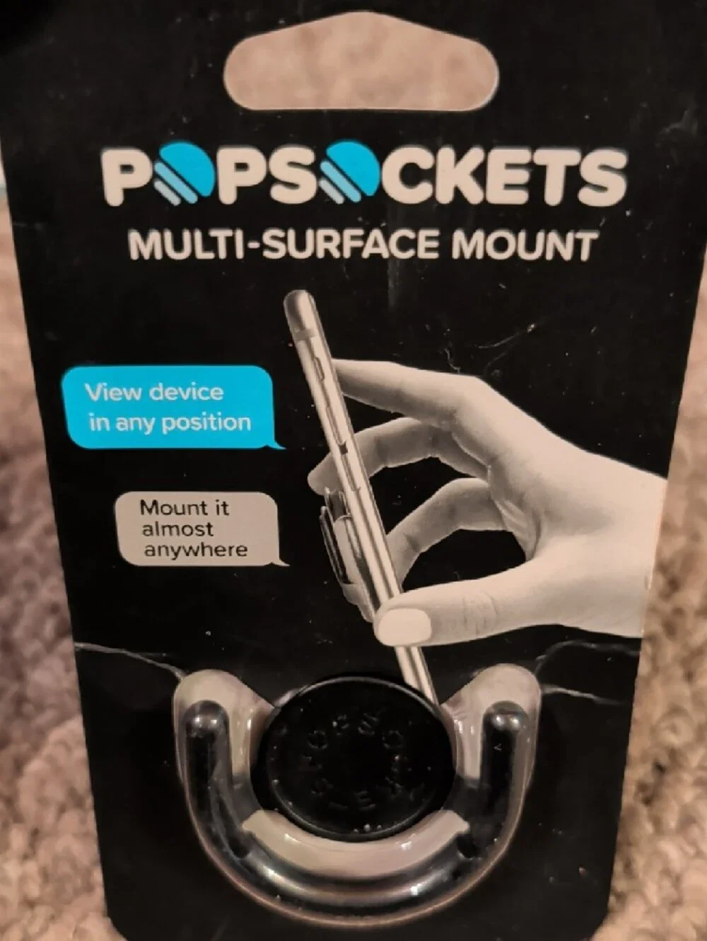 PopSockets Multi-Surface Mount - Black